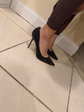 Jimmy Choo Black Pointed Toe Stiletto Pumps